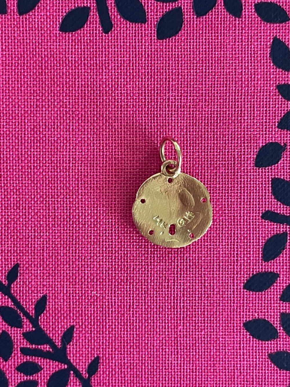 Helen Ficalora 14KT Solid Yellow Gold Sand Dollar Mini Charm - Picture 3 of 7